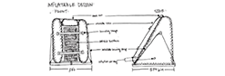 Conceptual hand drawing of lift design.